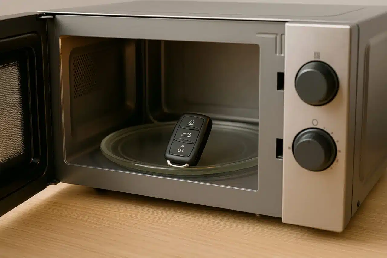 why should you put your car keys in the microwave overnight