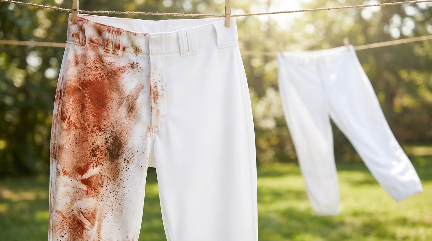 baseball pants dirt vs clean transformation
