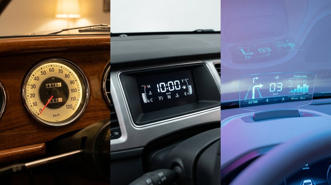 speedometer evolution classic analog to futuristic hud